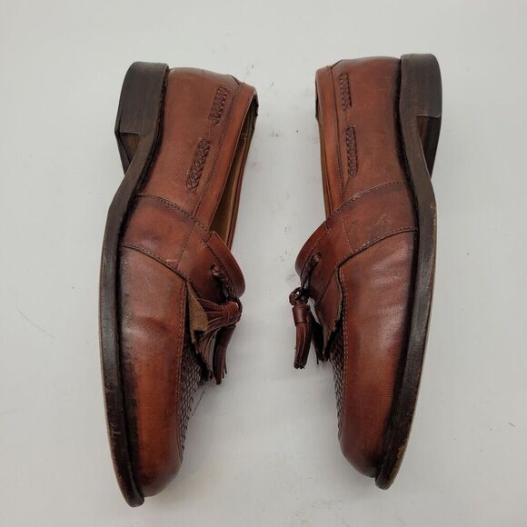 Allen Edmonds Shoes Mens sz 8 D Cody Kiltie Tassel Leather Loafers Brown - Picture 4 of 10